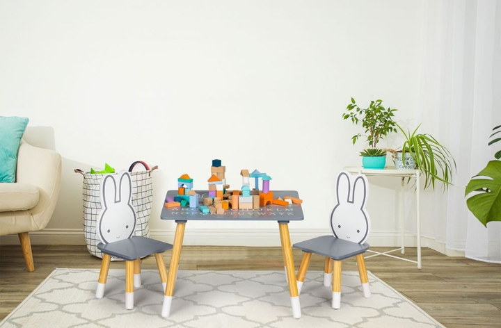 Zestaw mebli dla dzieci EcoToys WH141 Stół + 2 krzesła (5903769974672) - obraz 9