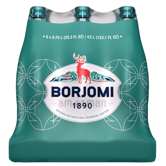 Упаковка мінеральної лікувально-столової сильногазованої води "Borjomi" 0,75 л х 6 скляних пляшок - изображение 3
