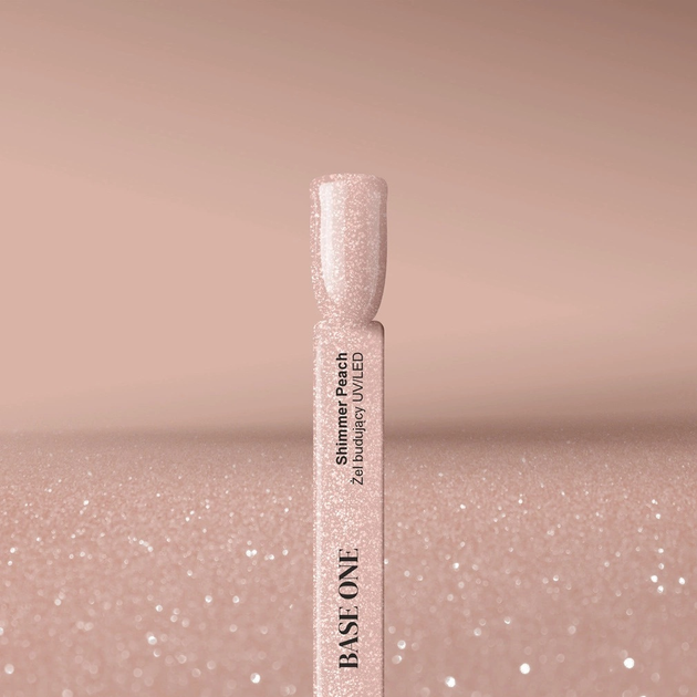 Гель для нарощування нігтів Silcare Base One Shimmer Peach 50 г (5902560565850) - зображення 2