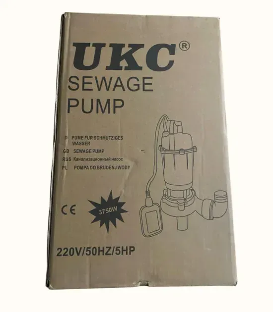 Канализационный насос UKC 9709 3750 Вт 5 л.с. высота подъема 20 м для откачки сточных вод - изображение 2
