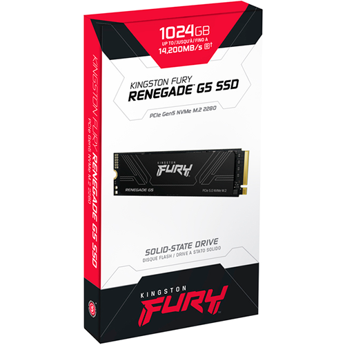 Накопитель SSD Kingston FURY Renegade G5 1TB Черный M.2 2280 PCIe 5.0 x4 NVMe 3D TLC для ноутбука и ПК скорость чтения до 14200 МБ/с записи до 11000 МБ/с (SFYR2S/1T0) - изображение 3