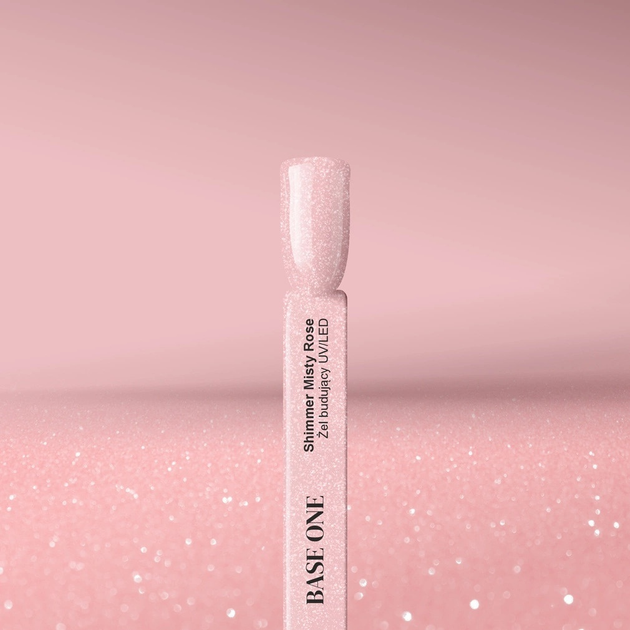 Гель для нарощування нігтів Silcare Base One Shimmer Misty Rose 100 г (5902560566079) - зображення 4