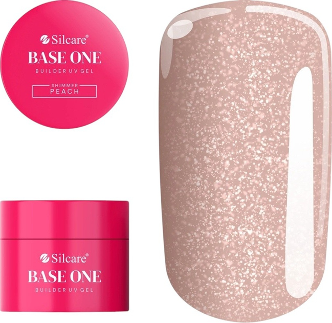 Żel budujący do paznokci Silcare Base One Shimmer Peach 100 g (5902560566093) - obraz 1