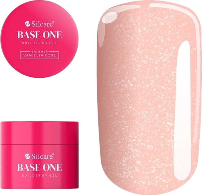 Żel budujący do paznokci Silcare Base One Shimmer Vanillia Rose 100 g (5902560566109) - obraz 1