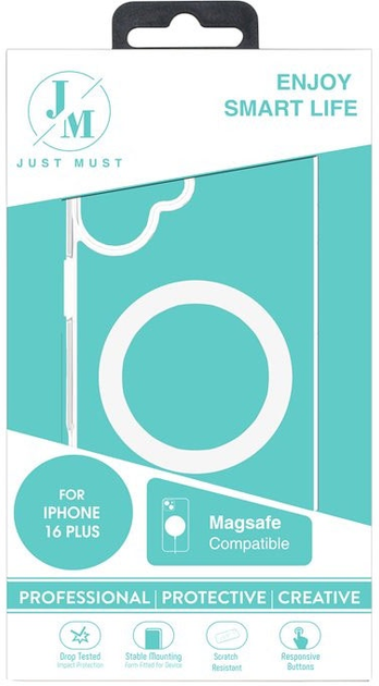 Etui Just Must MagSafe do Apple iPhone 16 Plus Clear (6977248564998) - obraz 4
