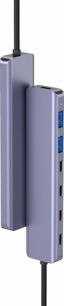 Hub USB Platinet 5 x USB-C PD, 2 x USB-A 10Gbps (5907595462365) - obraz 3