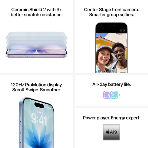 Мобільний телефон Apple iPhone 17 256GB Lavender (MG6M4) - зображення 6