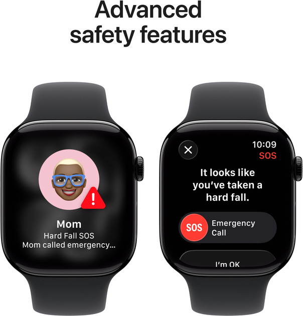 Смарт-годинник Apple Watch Series 11 GPS 42mm Jet Black Aluminium Case with Black Sport Band - M/L (APL_MEQU4) - зображення 6