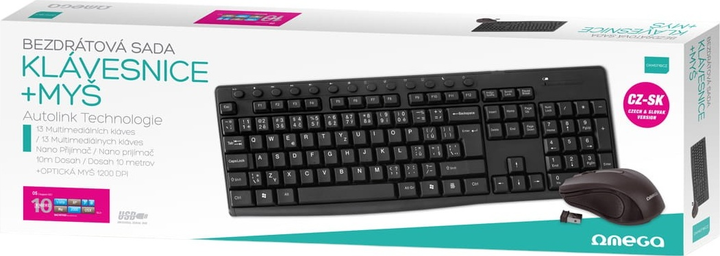 Комплект бездротовий Omega Wireless Set Keyboard + Mouse Black (OKM071BCZ) - зображення 2