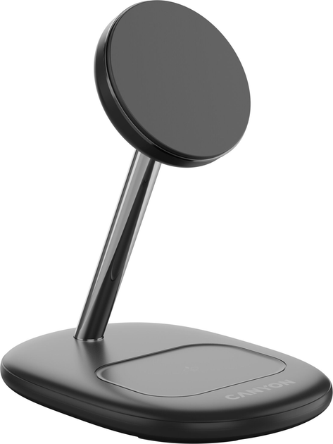 Ładowarka bezprzewodowa Canyon WCS-205 15 W Qi2 2-w-1 Black (CNS-WCS205BW/A) - obraz 3