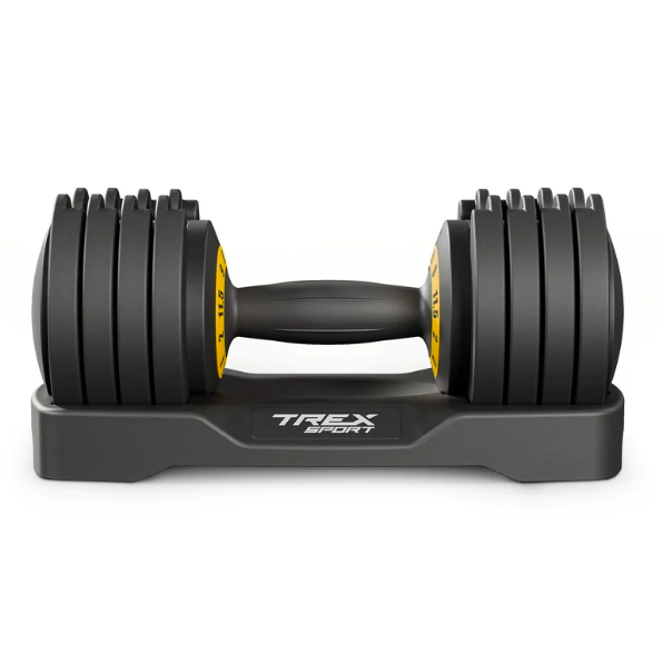 Гантель розбірна регульована Trex Sport 2-11,5кг чорний - зображення 4