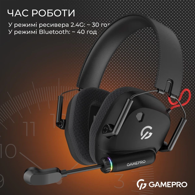 Наушники GamePro Genesis Mercury Pro Wireless (HSW120B) 3-Mode