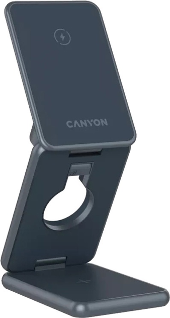 Ładowarka bezprzewodowa Canyon OnCharge 309 15 W 3-in-1 Metal (CNS-WCS309M) - obraz 1