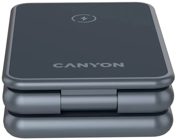 Ładowarka bezprzewodowa Canyon OnCharge 309 15 W 3-in-1 Metal (CNS-WCS309M) - obraz 10