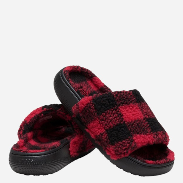 Жіночі шльопанці Crocs Classic Buff Check 210694-001 39-40 Чорний/Червоний (196265884049) - зображення 3