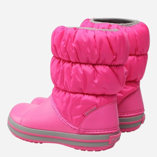Śniegowce dziecięce dla dziewczynki ocieplane Crocs Winter Puff Boot Kids 14613-6TR 34-35 Różowe (196265132539) - obraz 3