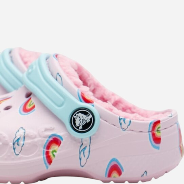 Chodaki dziecięce dla dziewczynki ocieplane Crocs Baya Lined Printed 207653-6GD 24-25 Różowe (196265139033) - obraz 4