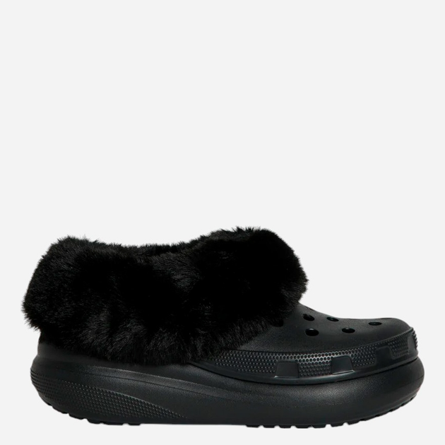 Chodaki damskie ocieplane Crocs Furever Crush 208446-001 41-42 Czarne (196265276271) - obraz 1