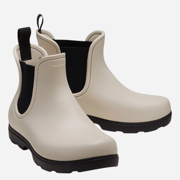 Жіночі гумові чоботи низькі Crocs Dylan Chelsea Boot 210078-160 36-37 Бежеві (196265784554) - зображення 2