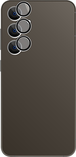 Захисне скло MyScreen DIAMOND GLASS CAMERA LENS COVER для Samsung Galaxy S24 Black (MD8072 DGCLC BLACK) - зображення 2