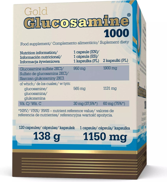 Suplement diety Olimp Gold Glucosamine 1000 120 kapsułek (5901330013331) - obraz 2