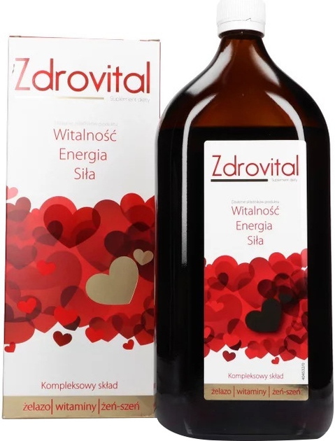 Suplement diety Zdrovit Zdrovital Witalność, energia, siła 900 ml (5906204015121) - obraz 2