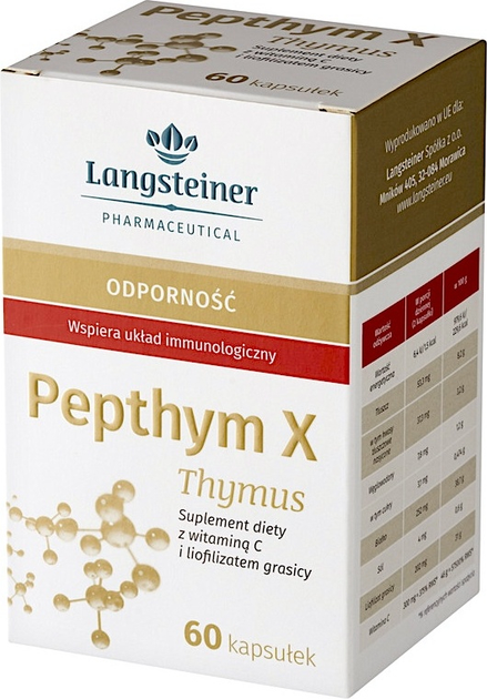 Дієтична добавка Langsteiner Pepthym X Thymus 60 капсули (5901448250017) - зображення 2