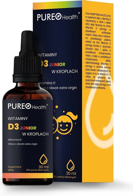 Дієтична добавка Pureo Health Вітамін D3 4000 у краплях 30 мл (5907637934430) - зображення 1