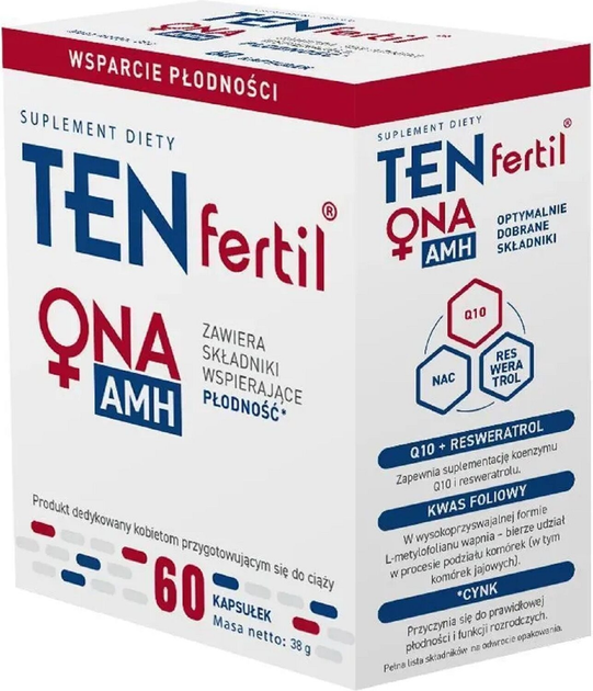 Дієтична добавка Nutrition Health Institute TENfertil Ona AMH 60 капсул (5907377532828) - зображення 1