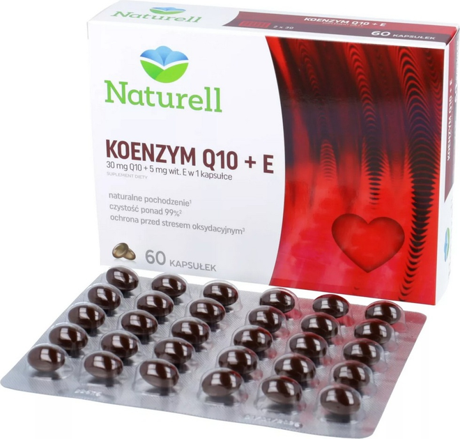 Дієтична добавка Naturell Coenzyme Q10 + E 60 капсул (5907377136774) - зображення 3