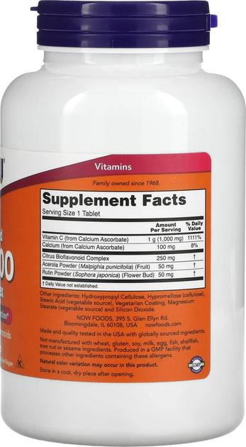 Дієтична добавка Now Foods C-1000 Complex Buffered 180 таблеток (733739007025) - зображення 2