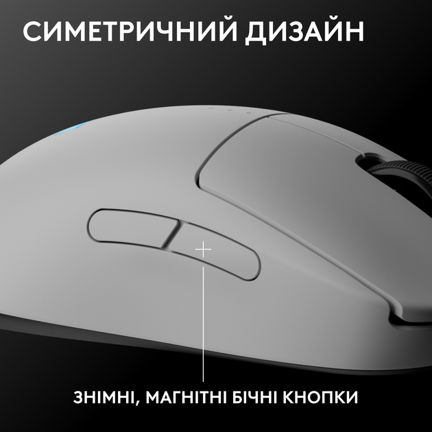 Миша Logitech G Pro 2 Lightspeed Wireless White (910-007302) - Фото 2 Миша Logitech G Pro 2 Lightspeed Wireless White (910-007302) - зображення 2