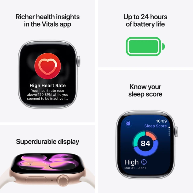 Smartwatch Apple Watch Series 11&nbsp;GPS + Cellular 46mm&nbsp;Gold Titanium Case with Gold Milanese Loop M/L (MFD84) - obraz 3