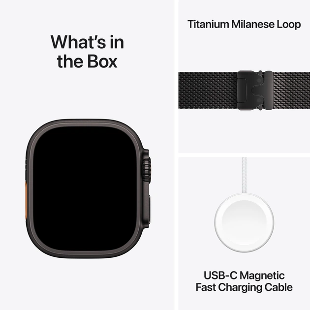 Смарт-годинник Apple Watch Ultra 3 GPS + Cellular 49mm Black Titanium Case with Black Titanium Milanese Loop - L (MF1T4) - зображення 7