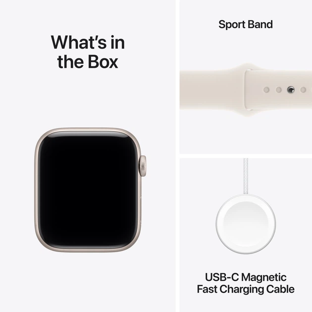 Smartwatch Apple Watch SE 3 (2025) GPS + Cellular 40mm Starlight Aluminium Case with Starlight Sport Band - M/L (MEP74) - obraz 8