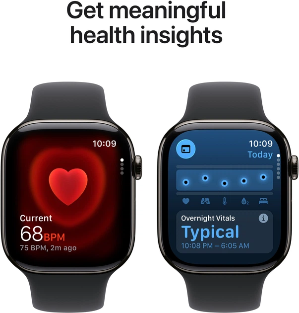 Smartwatch Apple Watch Series 11 GPS + Cellular 42mm Slate Titanium Case with Black Sport Band - S/M (MF8R4) - obraz 5
