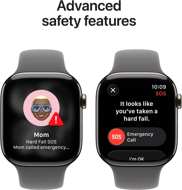 Smartwatch Apple Watch Series 11 GPS + Cellular 46mm Natural Titanium Case with Stone Grey Sport Band - M/L (MFCX4) - obraz 6