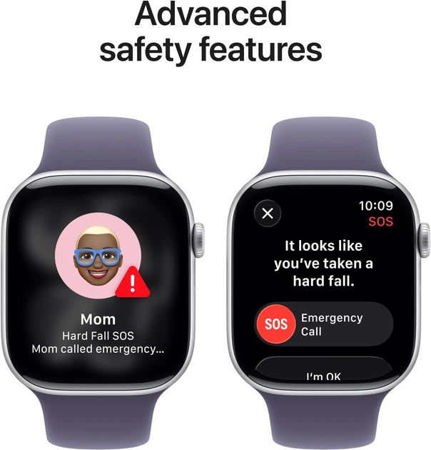 Smartwatch Apple Watch Series 11 GPS + Cellular 46mm Silver Aluminium Case with Purple Fog Sport Band - S/M (MFCP4) - obraz 6
