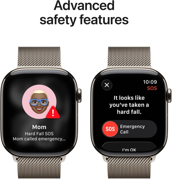 Смарт-годинник Apple Watch Series 11 GPS + Cellular 46mm Natural Titanium Case with Natural Milanese Loop - M/L (MFD04) - зображення 6