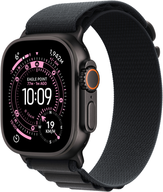 Смарт-годинник Apple Watch Ultra 3 GPS + Cellular 49mm Black Titanium Case with Black Alpine Loop M (APL_MF0V4) - зображення 1