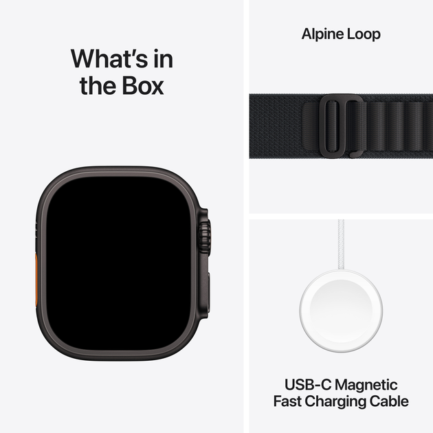 Смарт-годинник Apple Watch Ultra 3 GPS + Cellular 49mm Black Titanium Case with Black Alpine Loop M (APL_MF0V4) - зображення 7