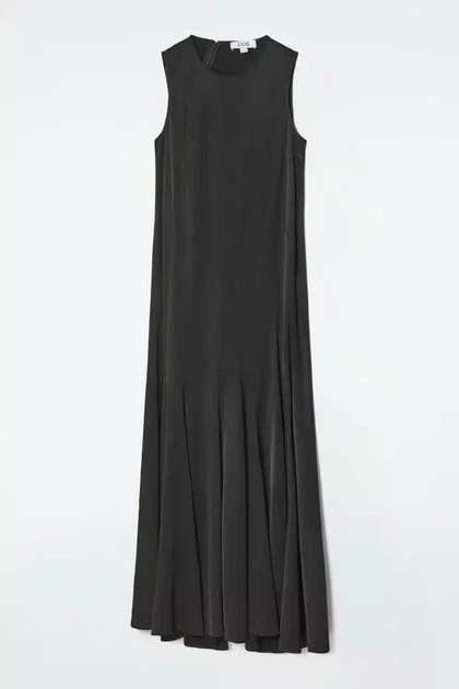 Сукня жіноча cos asymmetric twist-panel midi dress 1243410002 36 Чорна - зображення 7