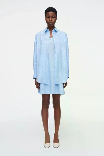 COS layered striped trapeze shirt dress 1264923001 34      | ROZETKA
