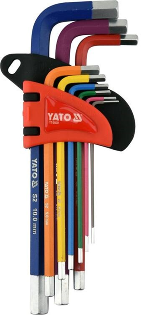 Klucze sześciokątne Yato YT-05631 M1.5-10 mm w kształcie L dwustronne HRC 58-62 S2 (5906083067297) - obraz 2
