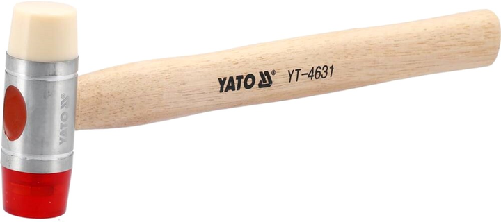 Молоток бляхарський Yato YT-4631 поліурет/нейлон. Ø= 28 мм з гікоров. ручкою m=264 г (5906083946318) - зображення 1