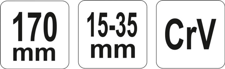 Ключ гаковий Yato з носиком на шарнірі YT-01670 15-35 мм 170 мм CrV (5906083025488) - зображення 2