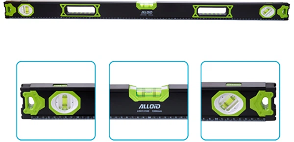 Рівень будівельний Alloid Pro 100 см 3 капсули з магнітом (LD-013100) Alloid - купити в Україні