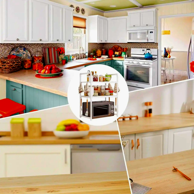 Полиця стійка стелаж-органайзер для мікрохвильовки Kitchen Racks