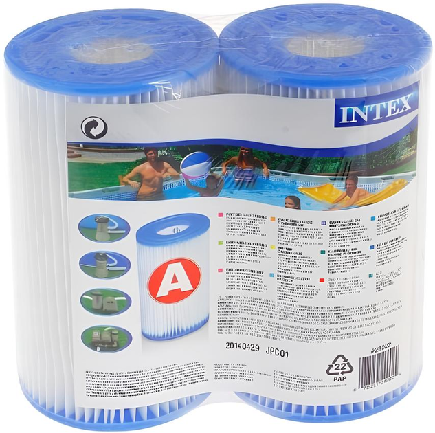 Zestaw filtrów do pompy Intex 29000 Typ A 2 szt (6941057404431) - obraz 1