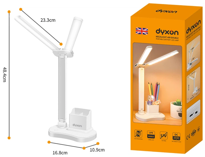 Настольная светодиодная лампа Dyxon MEGALIGHT 400 DOUBLE White с